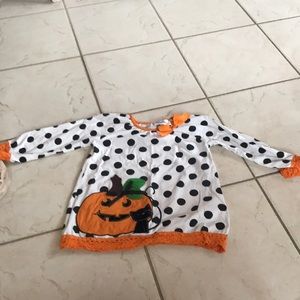 Girls pumpkin shirt